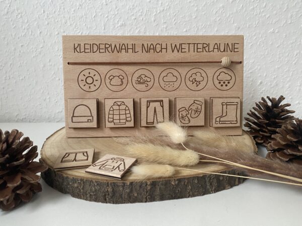 Kleidungsauswahl nach Wetterlage | Montessori Ankleidehilfe