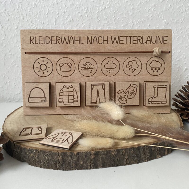 Kleidungsauswahl nach Wetterlage | Montessori Ankleidehilfe